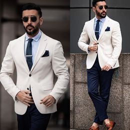 Mens Suits Custom Made Wedding Tuxedos 2020 Handsome Two Button Peaked Lapel Groom Suit Slim Fit Two Pieces Best Man Set Jacket Pants