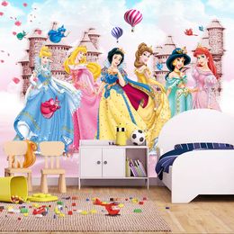 Custom Mural Wallpaper For Kids Room 3D Cartoon Bear Animal Pink Princess Room Boys Girls Bedroom Wall Decor Photo Wall Painting