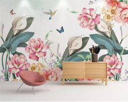 beibehang Custom wallpaper Plant flower children's room sofa background wall decoration mural 3d wallpaper mural papel de parede