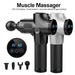 Fascial gun, portable electric muscle relaxing massage gun, body building, deep relieving pain, household massager