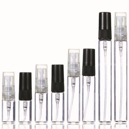 2ml 3ml 5ml 7ml 10ml Glass Perfume Bottle Empty Refilable Spray Bottles Small Parfume Atomizer Sample Vials DHL Free