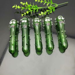 Europe and Americaglass pipe bubbler smoking pipe water Glass bong Green cucumber baby pipe