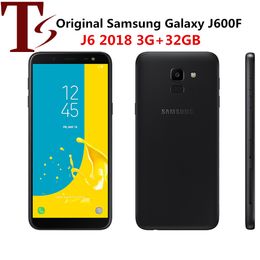 refurbished Samsung Galaxy J6 2018th J600F Original Unlocked LTE Android Mobile Phone Exynos Octa Core 5.6" 13MP RAM 3GB ROM 32GB NFC 1pc