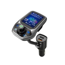 Large screen car bluetooth hands-free phone Colour screen car MP3 player FM transmitter fast charge 3.0 charger