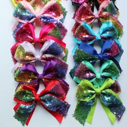 Sequin Hairclips Baby Girls Shiny Barrettes Bowknot Hair Bows Glitter Bows Hair Band Fashion Baby Hair Accessories 16 Colours DHW4093