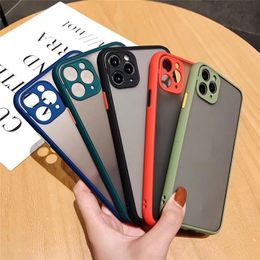 Matte Phone Case for iPhone 11 Pro Max Clear Hard Case Shockproof Transparent Hard Case for iPhone 7 8 6S XS MAX XR Armour Cover