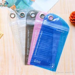 Waterproof Zipper Plastic Retail Hang hole Package bag hang Poly soft for cable smart phone case packaging bag LX810