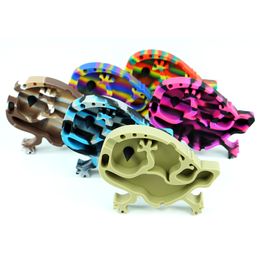Colourful Decoration Lizard Silicone Ashtray Multifunction Eco Friendly Heat Resistant Portable Rubber Cigarette Holder Tray for Home Office