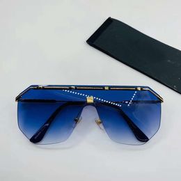 Vintage Gold Blue Pilot Sunglasses 9089 Sun Glasses Gafas de sol men Sunglasses uv400 protection eyewearnew with box