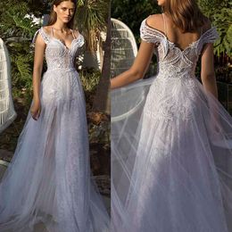 Wedding Dresses A Line Bridal Gowns Bride for Girls Lace Appliques Cap Sleeves Backless Floor Length Petites Plus Size