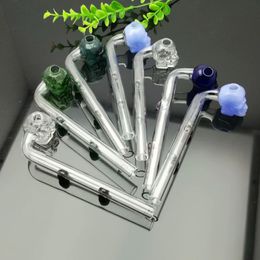 Double fulcrum colored bone glass curved pot 2020 new in Europe and Americaglass pipe bubbler smoking pipe water Glass bong