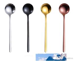 Delicate Stainless Steel Titanium Colorful Plated Spoon Multicolor Soup Spoons Stainless Steel Coffee Spoons Stir Teaspoon