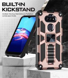 For OPPO A92 A52 A72 A91 A9 2020 REALME C3 C2 5 F11 A1K Magnetic Function Kickstand Hybrid Heavy Duty Shockproof Bumper Phone Case