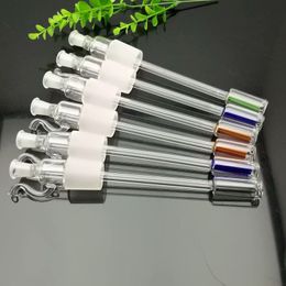 New hot selling lengthened glass tee Hot selling in Europe and Americaglass pipe bubbler smoking pipe water Glass bong
