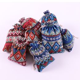 10*14cm 13*18cm Cotton drawstring bags candy Jewellery Gift Pouches package bags Gift Jute bags mobile power pack