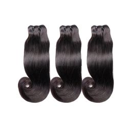 super double drawn straight unprocessed raw indian virgin remy human hair 10pcs 1000g lot natural Colour last long time from one donor