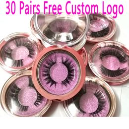 Wholesale Order 30pairs/lot Free Custom Logo 18Styles Soft Dramatic Eye lashes 3D Mink Handmade Eyelashes
