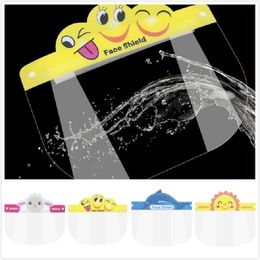 Cartoon Face Shield Anti-fog Face Mask Full Protective Mask Transparent PET Protection Splash Droplets Head Cover Kids Gifts hope12