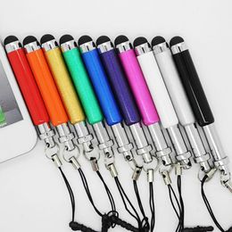 Retractable Capacitive Stylus Touch Screen Pen with 3.5mm Headphone Dust Plug for Universal Smartphone Tablet 1000pcs