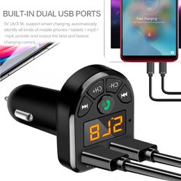 FM Transmitter Bluetooth Car MP3 Audio Player Hands Car Kit 5V 3 1A Dual USB Charger 12-24V TF U Disk Music Player203q