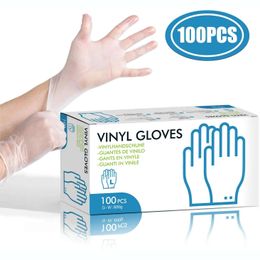 100Pcs Tearproof Antibacterial Safety Disposable Glove Powder-free Top Examination Gloves Stretchy