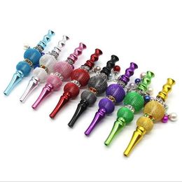 Hookah Mouthpiece Mouth Tips Pendant Arab Shisha Animal Skull Shaped Filter Inlaid Jewelry Diamond Smoking