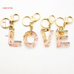Women Car Keychain Gold Pink Keyrings Holder Fashion Custom A-Z Alphabet 0-9 Number Initial Letter Bag Charms Key Rings Chains Accessories