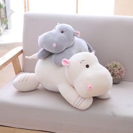 284050cm Kawaii Hippo Plush Dolls Stuffed Soft Down Cotton Animal Pillow Cute Toy Birthday Christmas Gift for Children Kid7550186