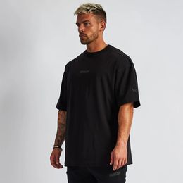 5 Colours Mens T Shirts Muscle Fitness Sports T-shirt Male Hip hop Oversized T-shirt Cotton Outdoor Summer Fashion Short Sleeve9