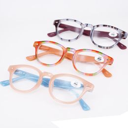 Fashion Women Designer Reading Glasses Blue Pink in High Quality with Pouch and Cloth Discount Oval Lady Optical Frame glass