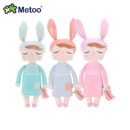 Metoo Rabbit Doll Bunny Plush Catoon Soft Toys Stuffed Animals Panda Bee Dolls for Girls Baby Stuffed & Plush Animal Kids Toy F5