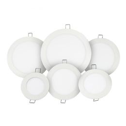 Dimmable Round Led Panel Light SMD 2835 9W 12W 15W 18W 21W 25W 110-240V Led Ceiling light Recessed down lamp SMD2835 downlight + driver