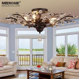 Vintage Crystal Chandelier Light Fixture American Style Pendant Lustres Suspension Lampara de techo Dining room Living room Indoor Lighting