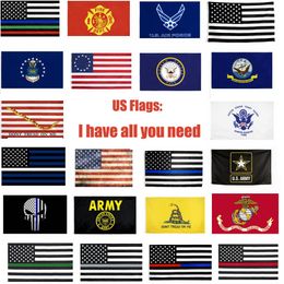 150x90cm American Navy Flag US Army Gold Crest Flags Canvas Header Double Stitched Outdoor Military Flags With Brass Grommets