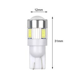 500Pcs W5W 194 LED Bulbs White T10 921 168 LED Light Bulb Lens 12V 5630 6SMD LED Bulb Door Map Backup Trunk Tail Lights License Plate lamp