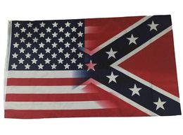 New 3 X 5 Ft American Flag with Confederate Rebel Civil War style hot sell 3x5 Foot