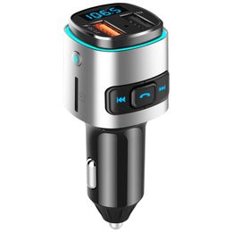Car mp3 fm transmitter car mp3 car mp3 player bluetooth hands-free Colourful atmosphere light dhl free