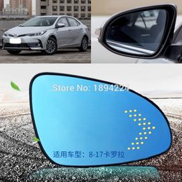 For Kia Sportage R 2010-2016 Car Rearview Mirror Wide Angle Blue Mirror Arrow LED Turning Signal Lights