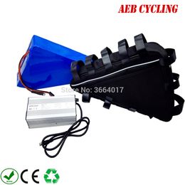 EU US free taxes high voltage 52V 22Ah triangle battery Li-ion e-bike for mountain bike fat Tyre with bag