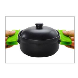 Silicone Anti Scalding Heatproof Pot Earmuff Casserole High Temperature Kitchen Resistant Hand Guard Clip Potholder LJJP83