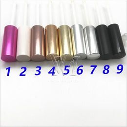 Custom Logo 10ML Lip Gloss Containers Empty Round Transparent Lip Gloss Tube Makeup Lip Oil Container Plastic Tubes Black Rose Gold