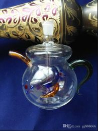 Colour Panlong Teapot Hookah Glass Bongs Accessories Glass Smoking Pipes Colourful mini multi-colors Hand Pipes Best Spoon glas