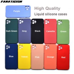 Luxury Silicone Full Protection Cases For iPhone11 Pro Liquid Case Soft Cover iPhone XR X XS Max 7 8 Shell