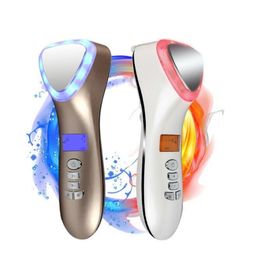 Ultrasonic Cryotherapy Hot Cold Hammer Face Lifting Skin Tightening Shrink Pore LED Light Photon Facial Massager Skin Care