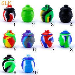 Hot Sale Silicone Wax Container 28ml Nonstick Oil Holder Box Food Grade Silicone Jars Dabber Tool Storage Boxes Colourful Free Shipping