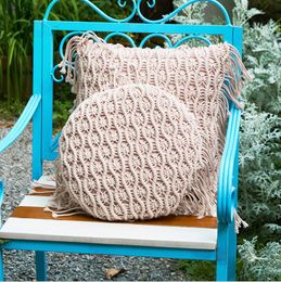 Handmade pillow Bohemian pillowcase home soft decoration photography props with cores pillows core