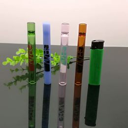 Europe and Americaglass pipe bubbler smoking pipe water Glass bong Various Colour printing logo glass nozzles