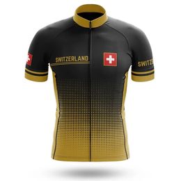 2024 Svizzera Maglia da ciclismo Manica corta Mountain Ciclismo Top Abbigliamento MTB da moto C505