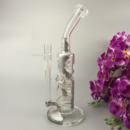 Glass Water Bongs Hookahs Unique Design Dab Rigs 12.6 Inch 14mm Joint for Chicha
