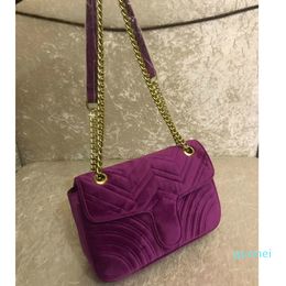 High Quality Marmont Velvet Bags Handbags Women Shoulder Bag Sylvie Handbags Purses Chain Fashion Crossbody Bag